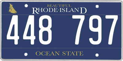 RI license plate 448797