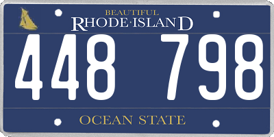 RI license plate 448798