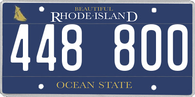 RI license plate 448800