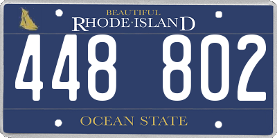 RI license plate 448802