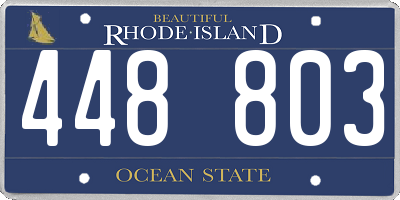RI license plate 448803