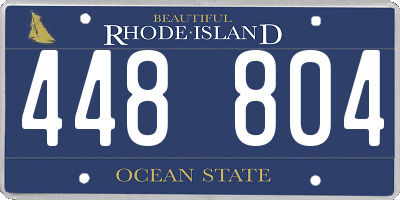 RI license plate 448804