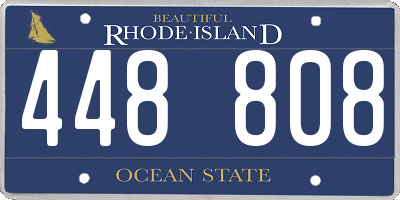 RI license plate 448808