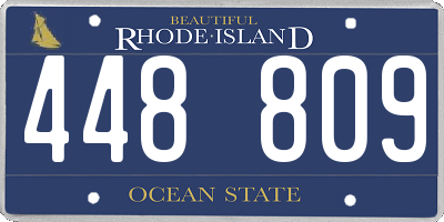 RI license plate 448809