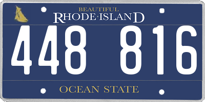 RI license plate 448816