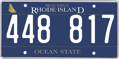 RI license plate 448817