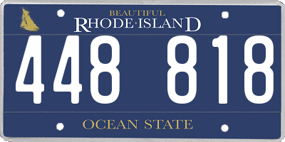 RI license plate 448818