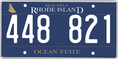 RI license plate 448821