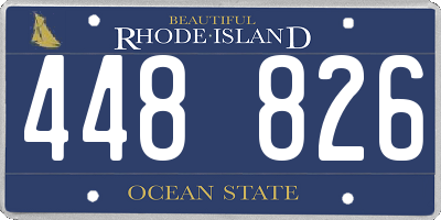 RI license plate 448826