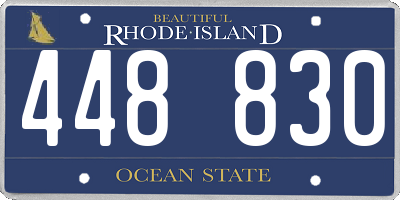 RI license plate 448830