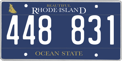 RI license plate 448831
