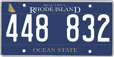 RI license plate 448832