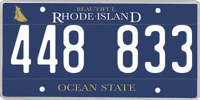 RI license plate 448833