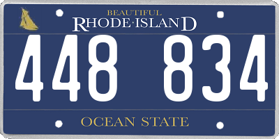RI license plate 448834