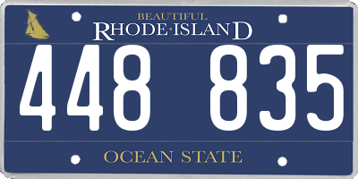 RI license plate 448835