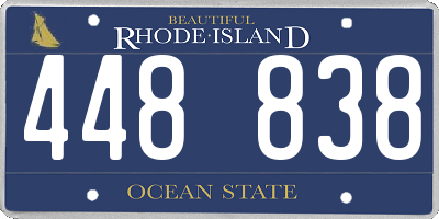 RI license plate 448838
