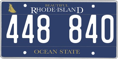 RI license plate 448840