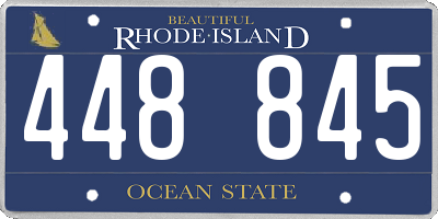 RI license plate 448845