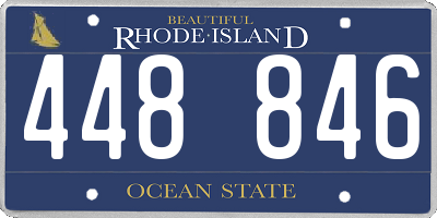 RI license plate 448846
