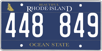 RI license plate 448849