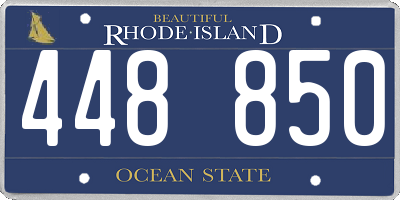 RI license plate 448850