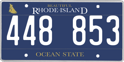 RI license plate 448853