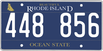 RI license plate 448856