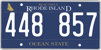RI license plate 448857