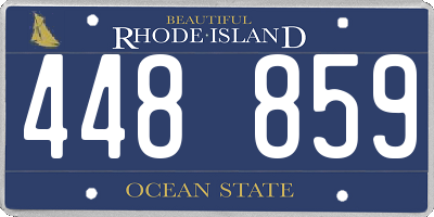 RI license plate 448859