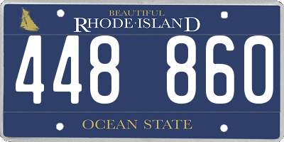 RI license plate 448860