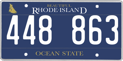 RI license plate 448863