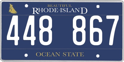 RI license plate 448867