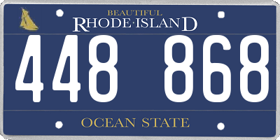 RI license plate 448868