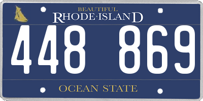 RI license plate 448869
