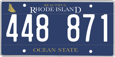 RI license plate 448871