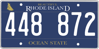 RI license plate 448872
