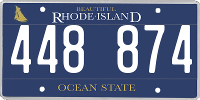 RI license plate 448874