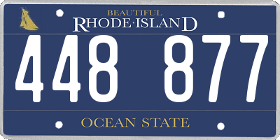 RI license plate 448877