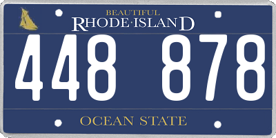 RI license plate 448878