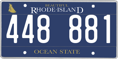 RI license plate 448881