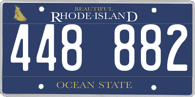 RI license plate 448882