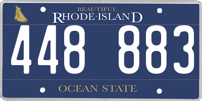 RI license plate 448883
