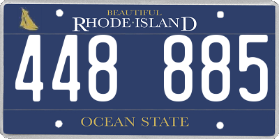 RI license plate 448885
