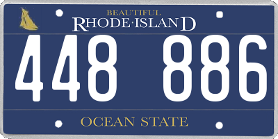 RI license plate 448886