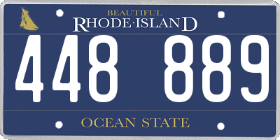 RI license plate 448889