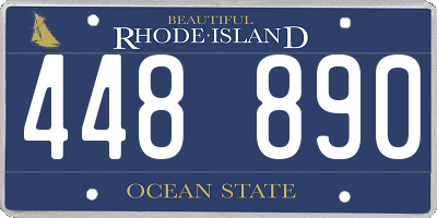 RI license plate 448890