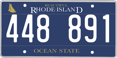 RI license plate 448891