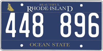 RI license plate 448896