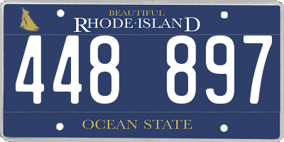 RI license plate 448897