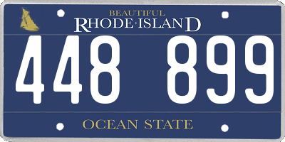 RI license plate 448899